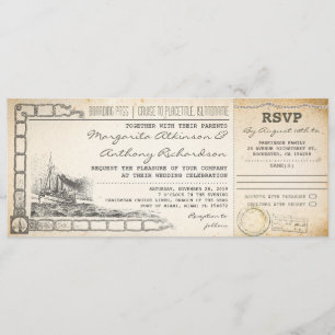 boarding pass cruises met rsvp kaart