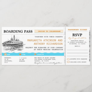boarding pass cruises met RSVP Kaart