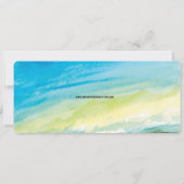 Boarding Pass Destination Beach Wedding Kaart (Achterkant)