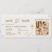 Boarding Pass Destination Wedding Plane Ticket (Voorkant)