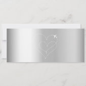 Boarding Pass Destination Wedding QR code grijs Kaart (Achterkant)