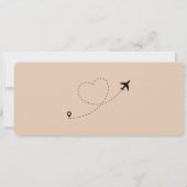 Boarding Pass Destination Wedding QR-code RSVP Kaart (Achterkant)