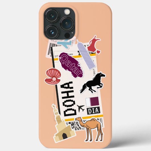 BOARDING PASS DOHA QATAR iPhone CASE (Achterkant)