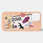 BOARDING PASS DOHA QATAR iPhone CASE Hoesje (Achterkant horizontaal)