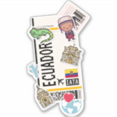 BOARDING PASS ECUADOR STICKER (Voorkant)