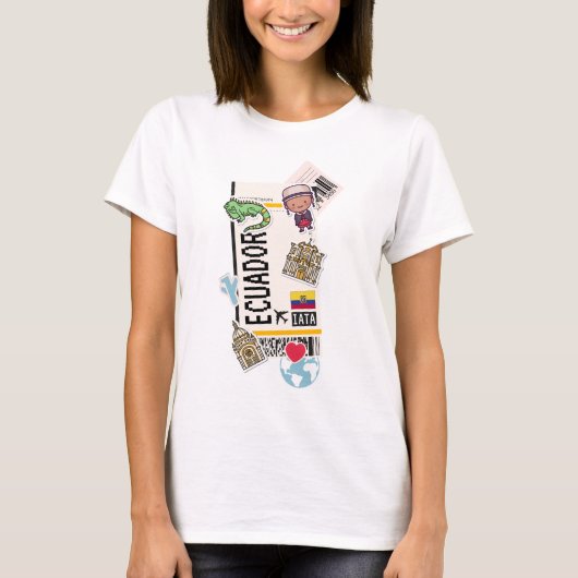 BOARDING PASS ECUADOR T-SHIRT (Voorkant)