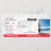 Boarding Pass Fake Airline Ticket Vlucht Gift Kaart (Voorkant)