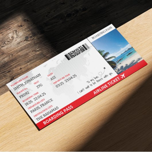Boarding Pass Fake Airline Ticket Vlucht Gift Kaart