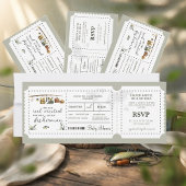Boarding Pass Fisherman Boy Travel Baby shower Kaart