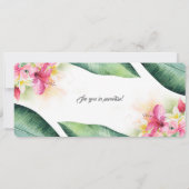 Boarding Pass Floral Pineapple Trouwtickets Kaart (Achterkant)