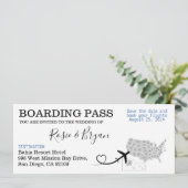 Boarding Pass for a bruiloft in San Diego, Verenig Kaart (Staand voorkant)