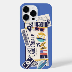 BOARDING PASS FORT LAUDERDALE FLORIDA USA iPhone 14 PRO MAX HOESJE