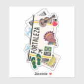 BOARDING PASS FORTALEZA BRAZILIL STICKER (Vel)