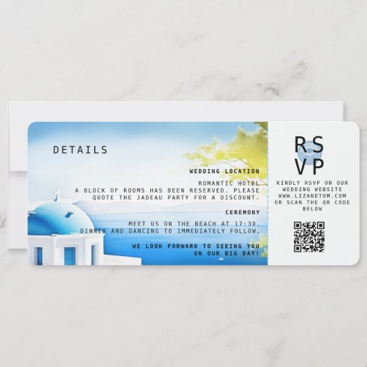 Boarding Pass Griekenland Moderne bestemming Bruil Kaart (Achterkant)