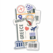BOARDING PASS GRIEKENLAND STICKER (Voorkant)
