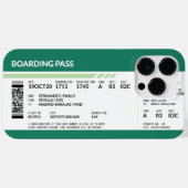 Boarding Pass - Groen Case-Mate iPhone Case (Achterkant (horizontaal))