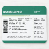 Boarding Pass - Groen Muismat (Voorkant)