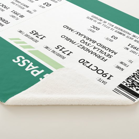 Boarding Pass - Groen Sherpa Deken (3/4)