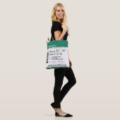 Boarding Pass - Groen Tote Bag (Op model)