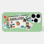 BOARDING PASS GUADALAJARA MEXICO iPhone HOESJE (Achterkant horizontaal)