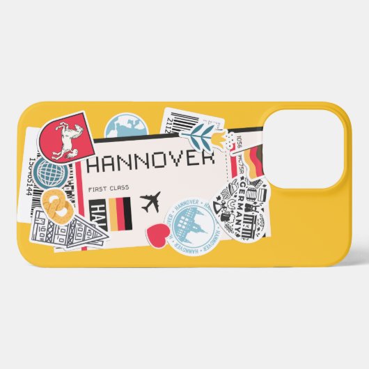 BOARDING PASS HANNOVER, DUITSLAND iPhone CASE iPhone Hoesje (Achterkant horizontaal)