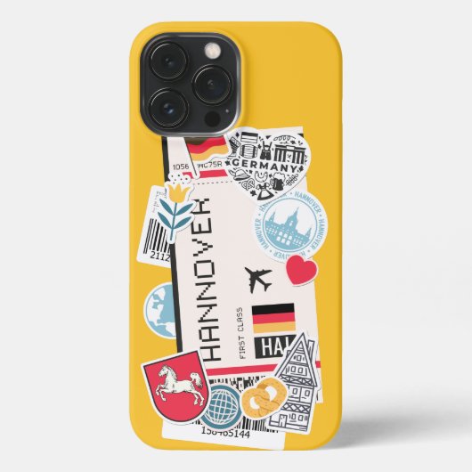 BOARDING PASS HANNOVER, DUITSLAND iPhone CASE iPhone Hoesje (Achterkant)