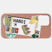 BOARDING PASS HANOI VIETNAM iPhone HOESJE (Achterkant horizontaal)