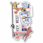 BOARDING PASS KEY WEST FLORIDA USA STICKER (Voorkant)