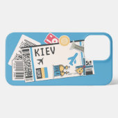 BOARDING PASS KIEV OKRAINE iPhone HOESJE (Achterkant horizontaal)