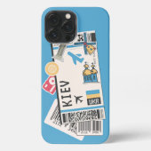 BOARDING PASS KIEV OKRAINE iPhone HOESJE (Achterkant)