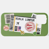 BOARDING PASS KUALA LUMPUR MALAYSIA iPhone HOESJE (Achterkant horizontaal)