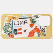 BOARDING PASS LIMA PERU iPhone CASE Hoesje (Achterkant horizontaal)