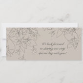Boarding Pass Linen Wedding Invitation Autumn Kaart (Achterkant)
