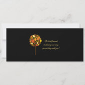 Boarding Pass Linen Wedding Invitation Autumn Kaart (Achterkant)