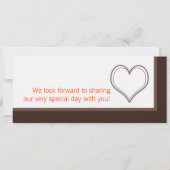 Boarding Pass Linen Wedding Invitation Herfst Tree Kaart (Achterkant)
