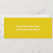 Boarding Pass Linen Wedding Invitation Modern Dama Kaart (Achterkant)