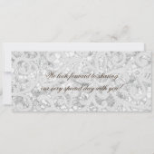 Boarding Pass Linnen bruiloft uitnodiging Blauwgro (Achterkant)