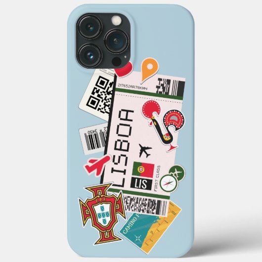 BOARDING PASS LISBOA PORTUGAL Case-Mate iPhone CASE (Achterkant)