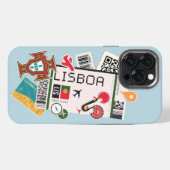 BOARDING PASS LISBOA PORTUGAL iPhone HOESJE (Achterkant horizontaal)