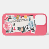BOARDING PASS MANCHESTER, ENGLAND iPhone CASE iPhone Hoesje (Achterkant horizontaal)