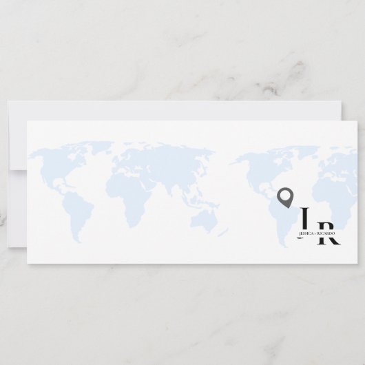 Boarding pass Minimalist bewaart het datumticket Save The Date (Achterkant)