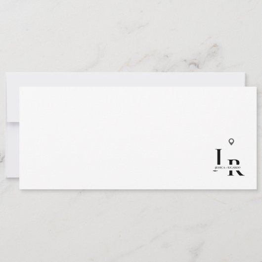 Boarding pass Minimalist bewaart het datumticket Save The Date (Achterkant)