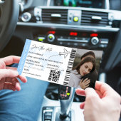 Boarding pass Minimalist bewaart het datumticket Save The Date