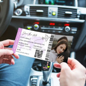 Boarding pass Minimalist bewaart het datumticket Save The Date