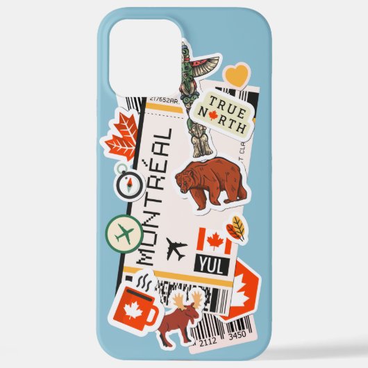 BOARDING PASS MONTREAL CANADA iPhone CASE iPhone Hoesje (Achterkant)