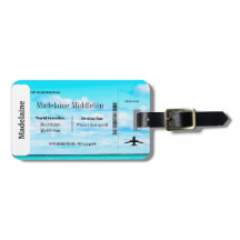 Boarding Pass Ocean Sky Scene Blauw