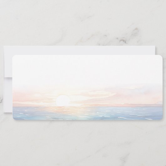 Boarding Pass Ocean Sunset 50e verjaardagsfeest Kaart (Achterkant)