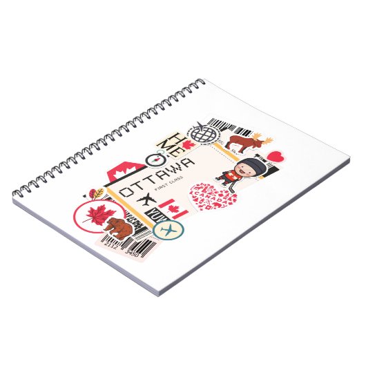 BOARDING PASS OTTAWA CANADA NOTITIEBOEK (Linkerzijde)