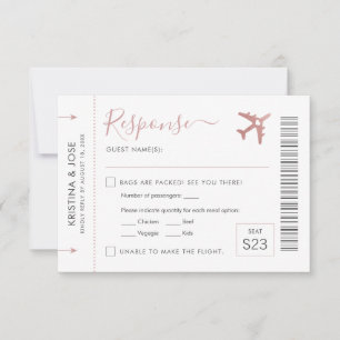Boarding Pass Planet Ticket Pink Travel Theme RSVP Kaartje