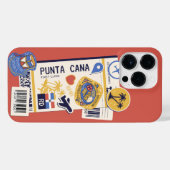 BOARDING PASS PUNTA CANA DOMINICAANSE REPUBLIEK iPhone HOESJE (Achterkant horizontaal)